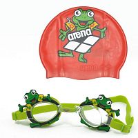 Комплект: очки + шапочка для плавания детские Arena Bubble Set /92295-20/ red