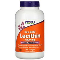 Добавки для мозга и психики NOW Foods Lecithin 1200 мг - 200 софт гель(815909)